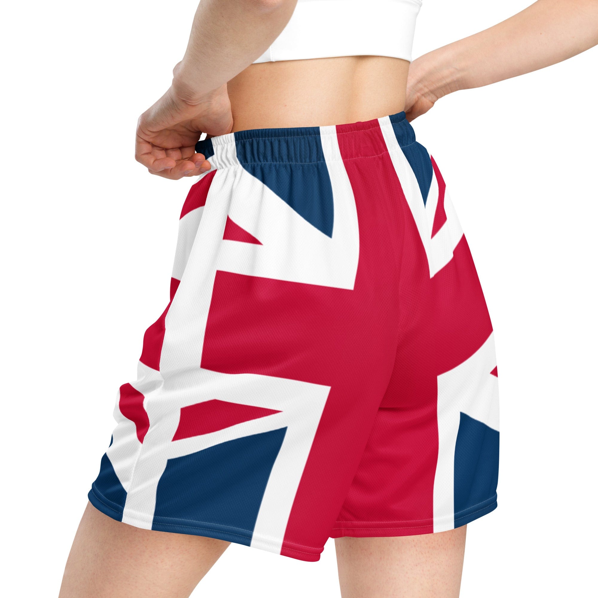 Union Jack Shorts | Mesh Fabric | Pockets | Unisex Fit.