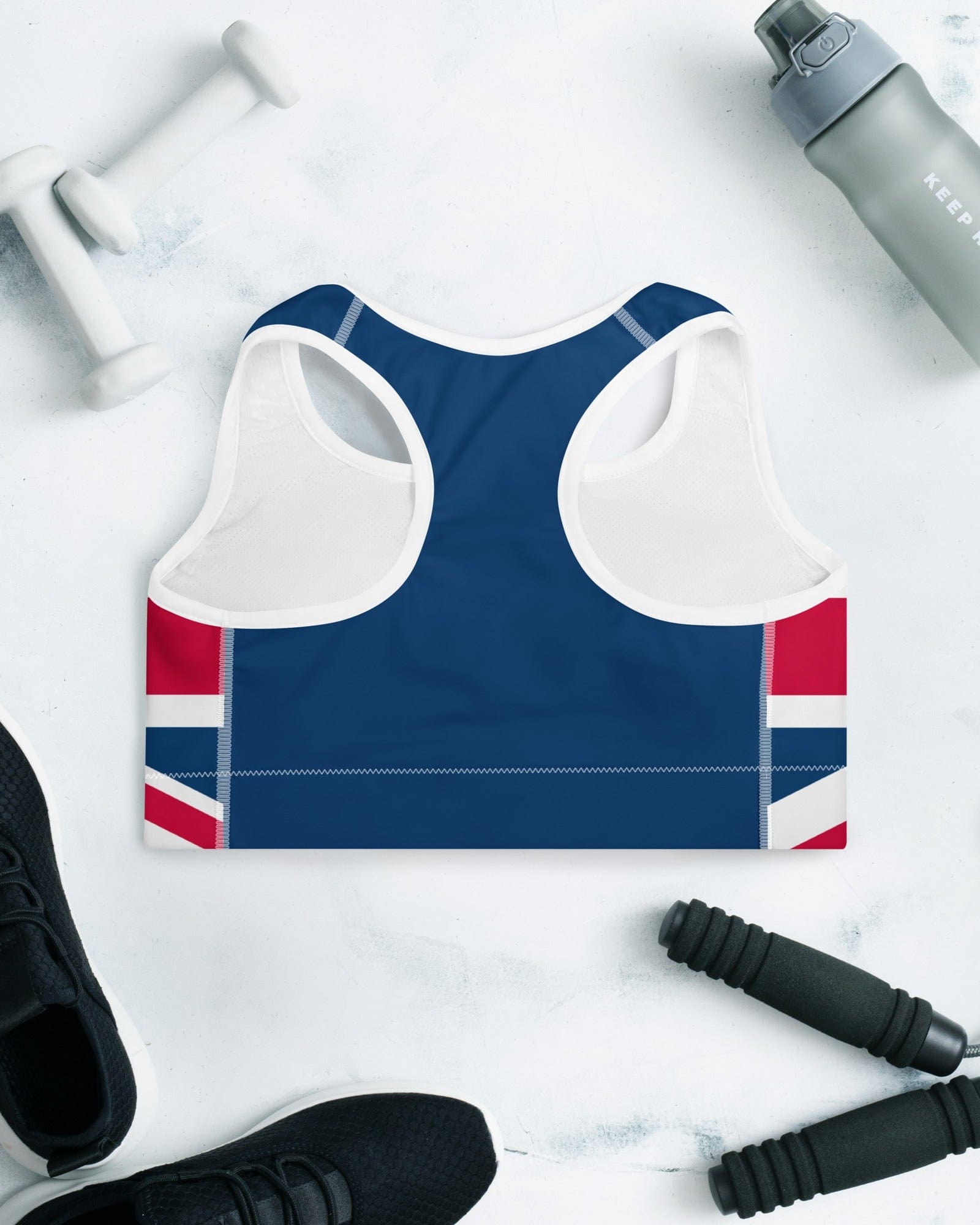 Union Jack Sports Bra | Padded sports bras Jolly & Goode