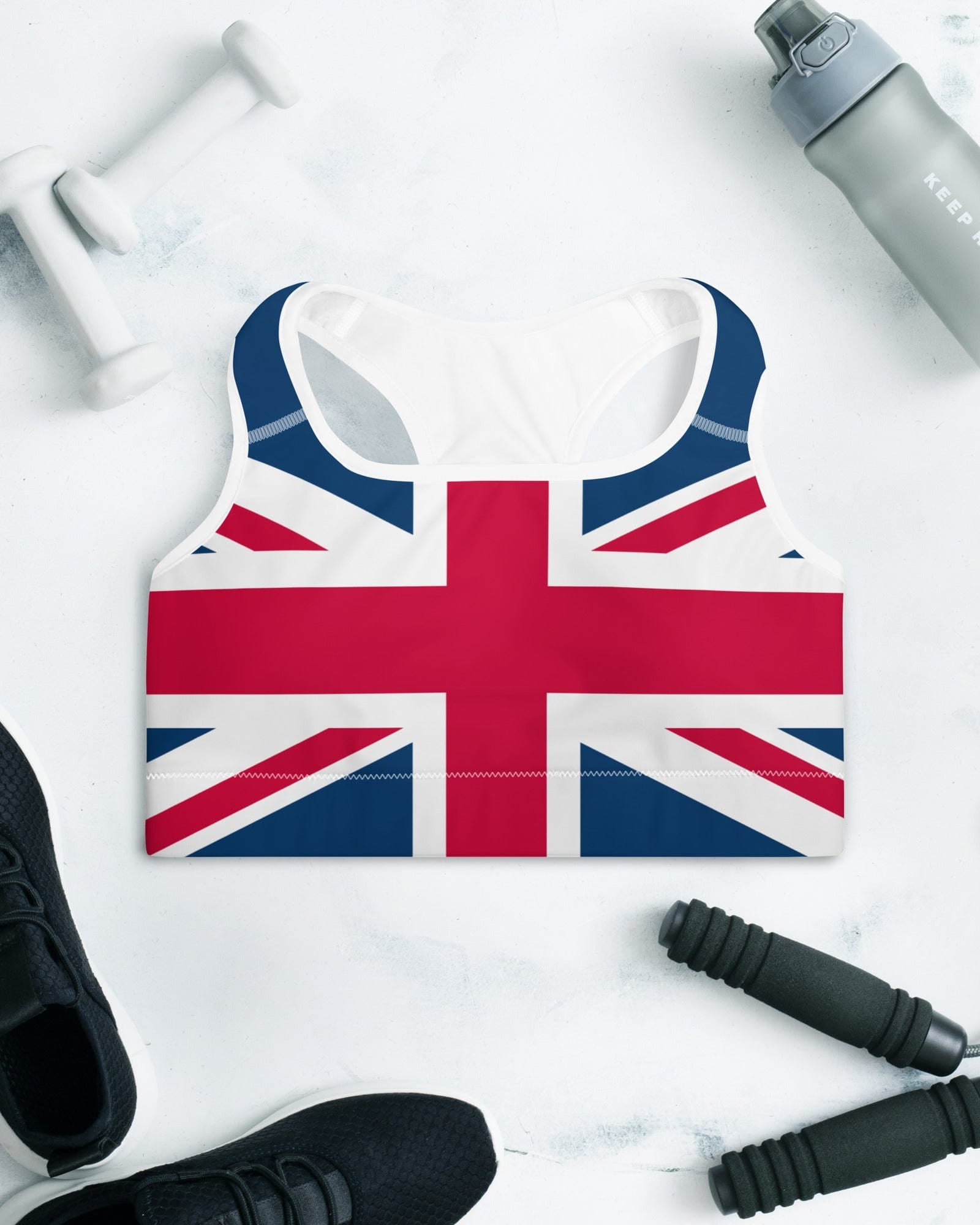Union Jack Sports Bra | Padded.