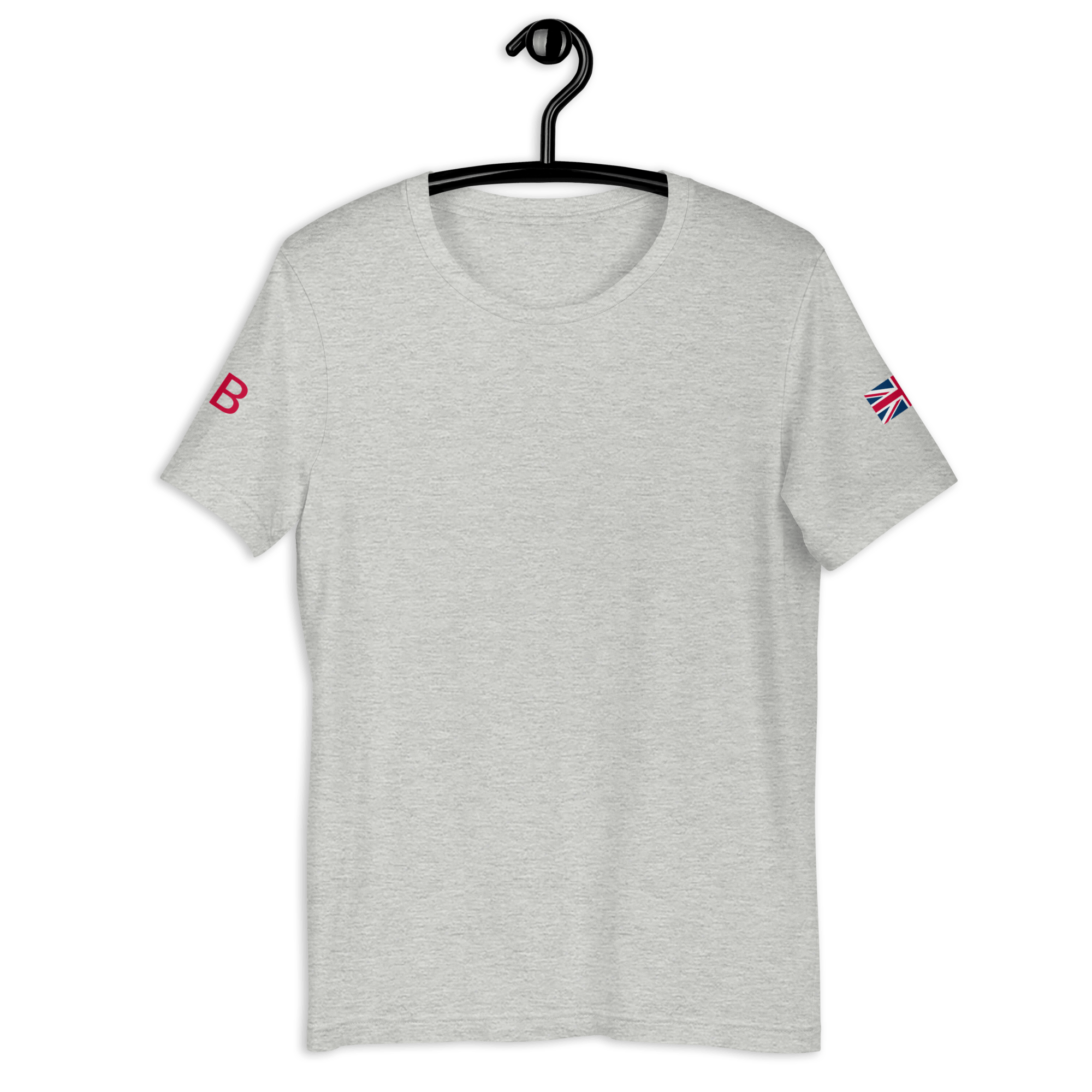 Union Jack GB T-shirt | Both Sleeves | Unisex Fit Athletic Heather / XS Shirts & Tops Jolly & Goode