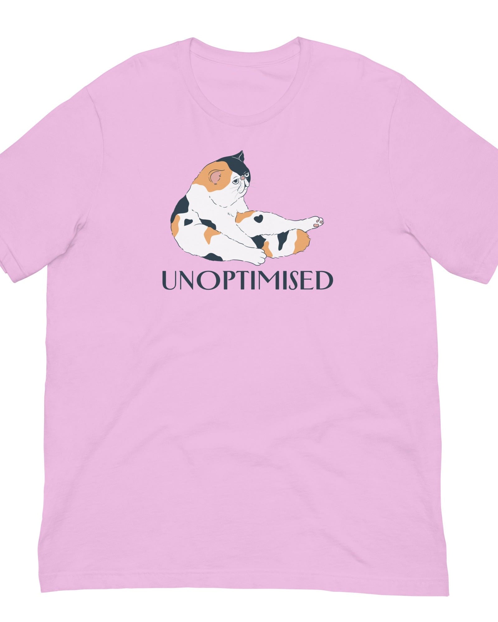 Unoptimised Cat T-shirt | Unisex Lilac / S Shirts & Tops Jolly & Goode