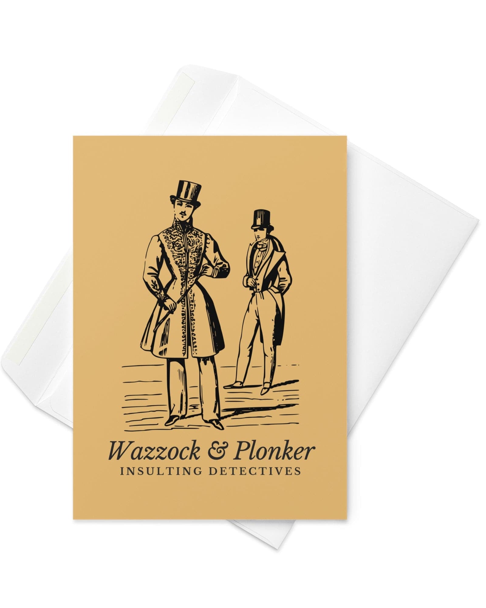 Wazzock & Plonker Insulting Detectives Greeting Card.