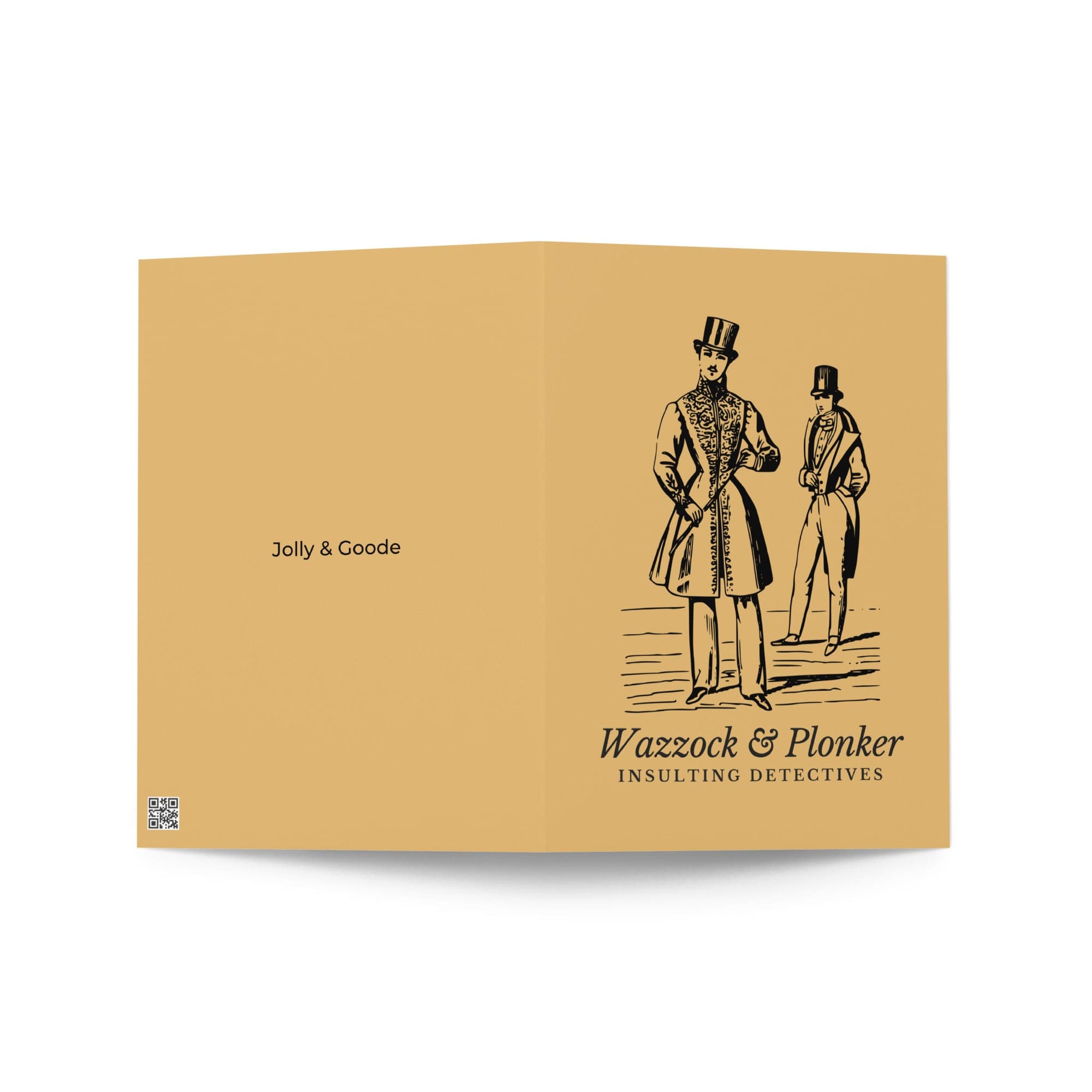 Wazzock & Plonker Insulting Detectives Greeting Card.