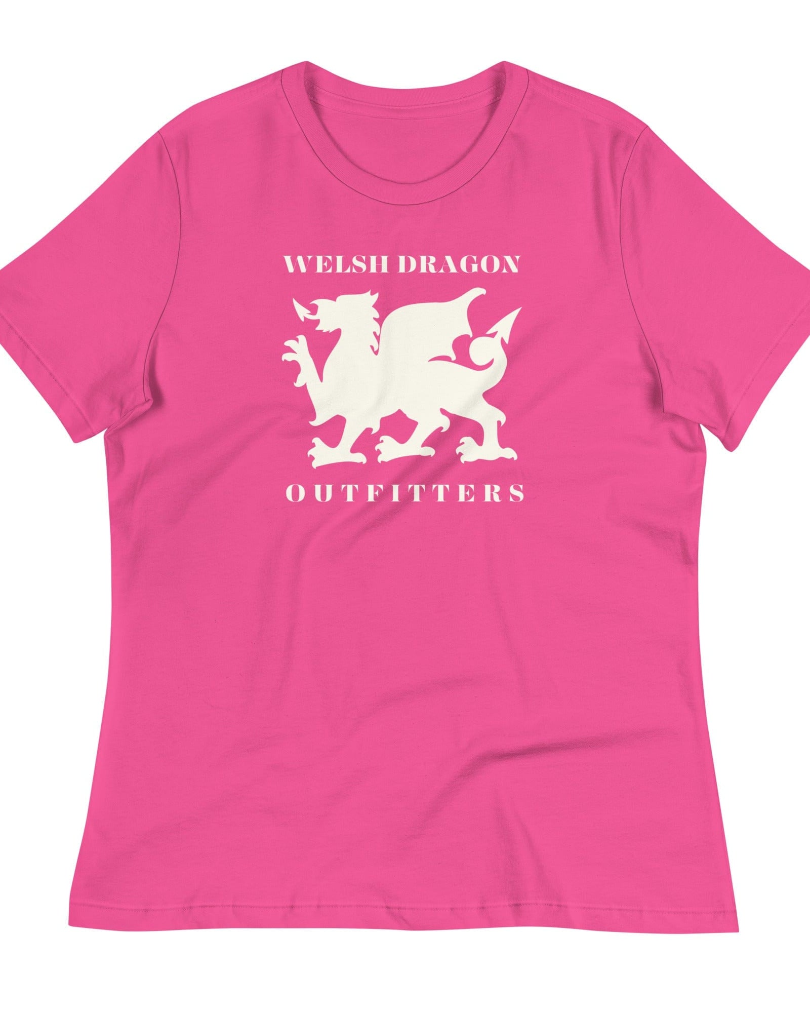 Welsh Dragon Outfitters T-shirt | Women's Relaxed Berry / S Shirts & Tops Jolly & Goode