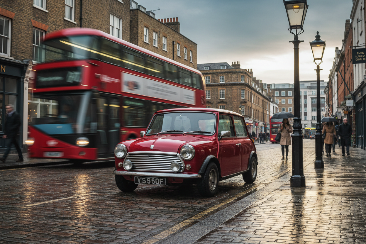 In 1959, a small car arrived that rewrote the rules of motoring. A few years later, a hemline rose and rewrote the rules of fashion. Both were British. 