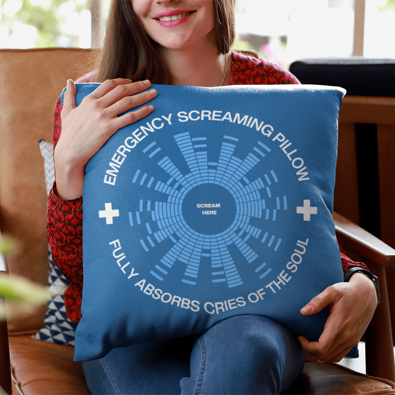 Jolly & Goode Emergency Screaming Pillow — the perfect stress-relief gift