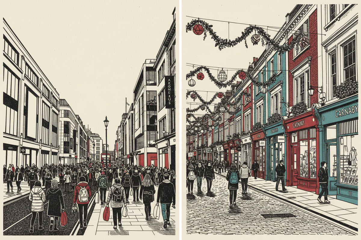 Oxford Street or Carnaby Street? Two iconic London shopping destinations, one clear winner. We weigh up the behemoth against the boutique to help you spend your Saturday wisely.
