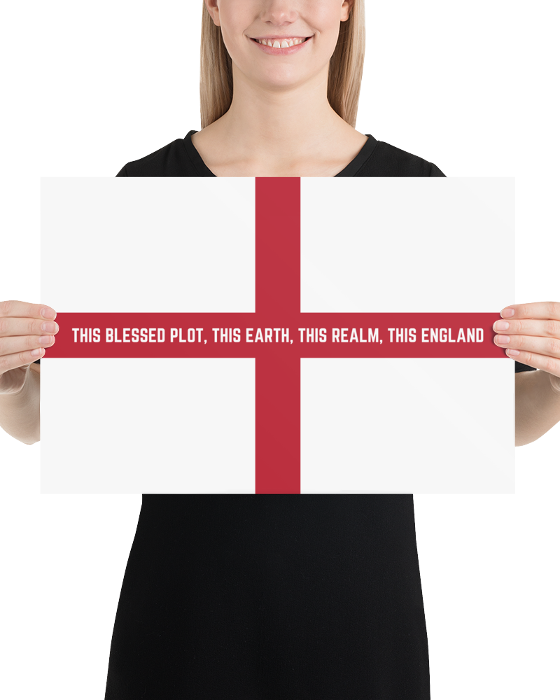 This Blessed Plot, This Earth, This Realm, This England -- a collection of clothing, cuppas, posters and other items from Jolly & Goode