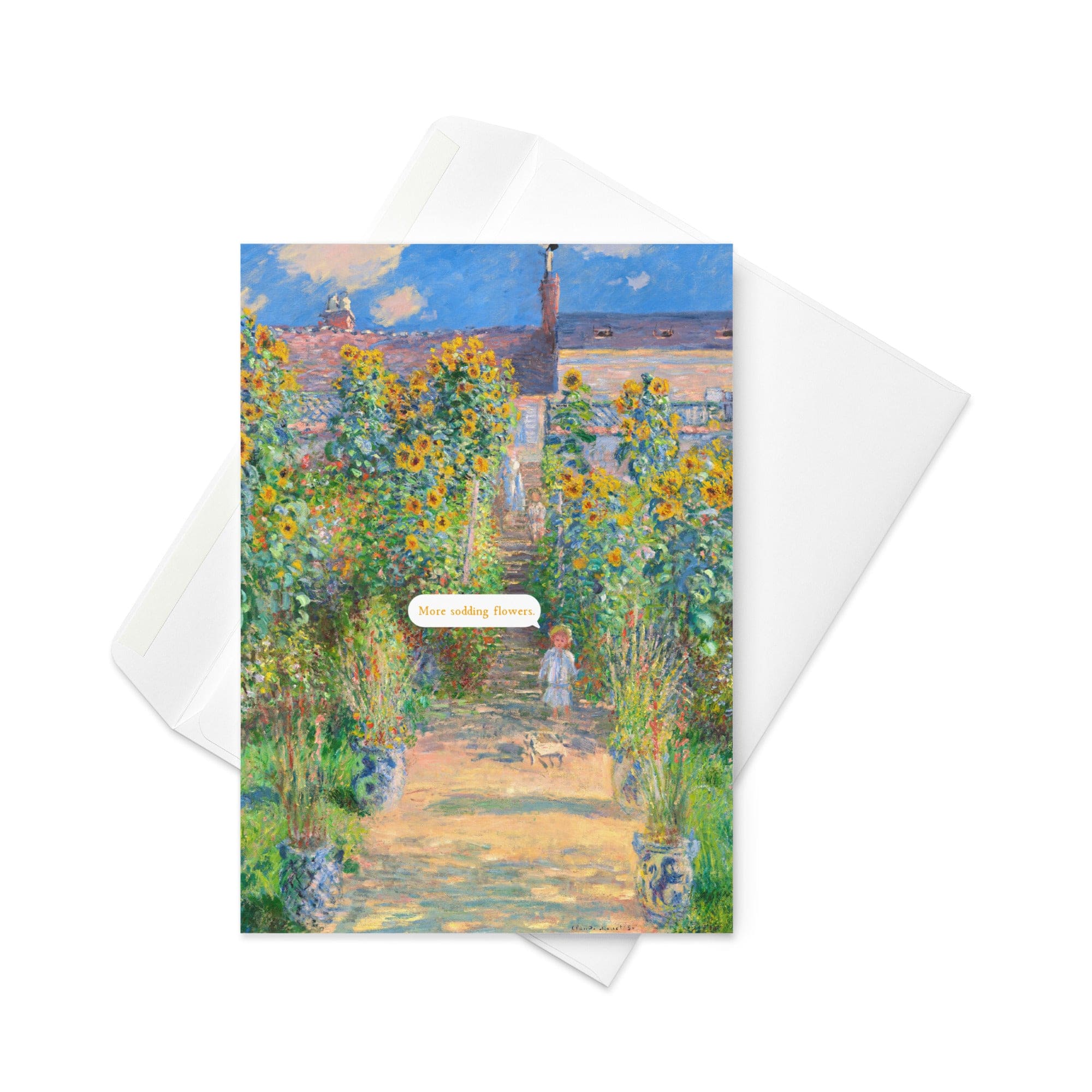 Jolly & Goode Greeting & Note Cards 5″×7″ More Sodding Flowers Greeting Card Cheeky British Style