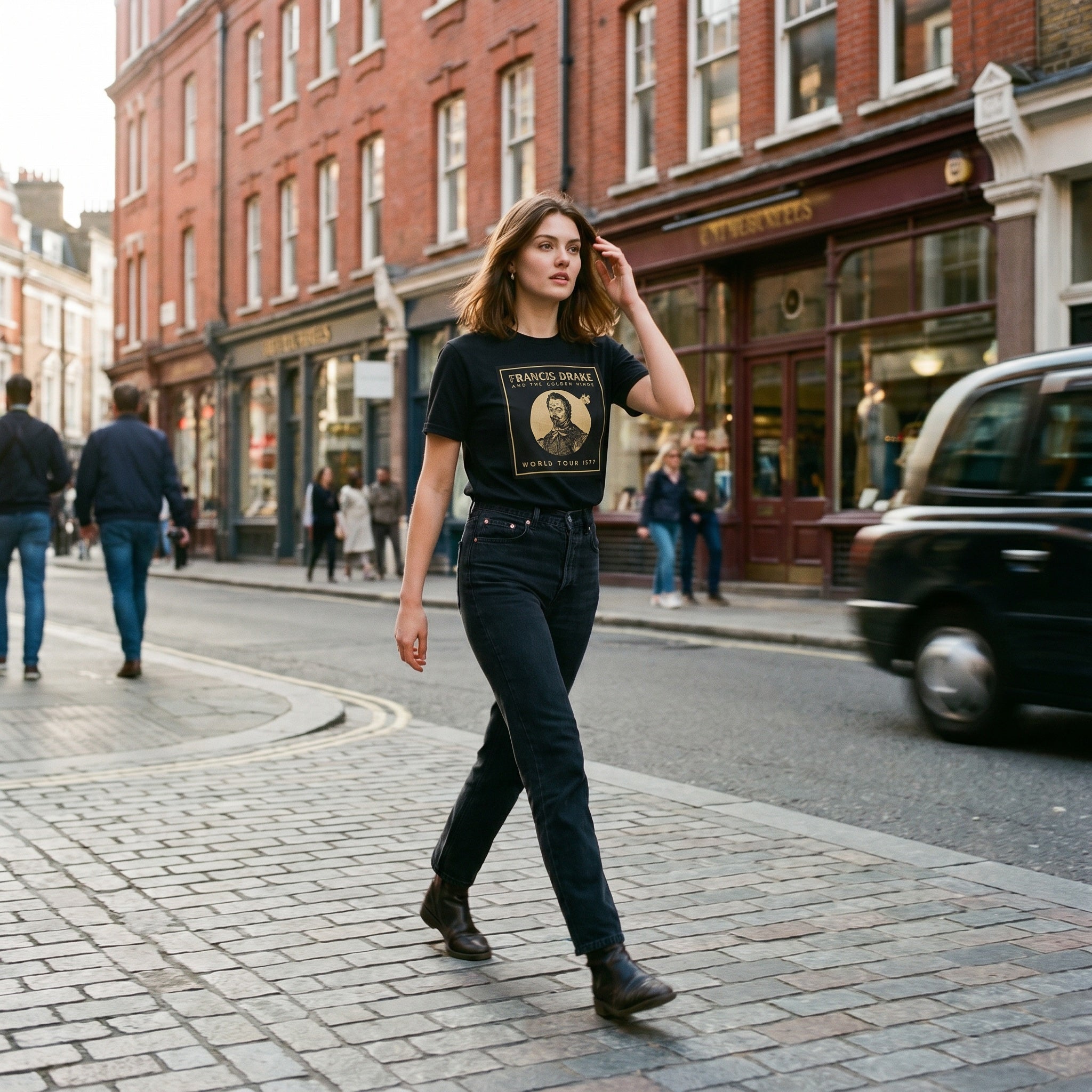 Jolly & Goode Shirts & Tops Francis Drake and The Golden Hinde World Tour Tee Cheeky British Style