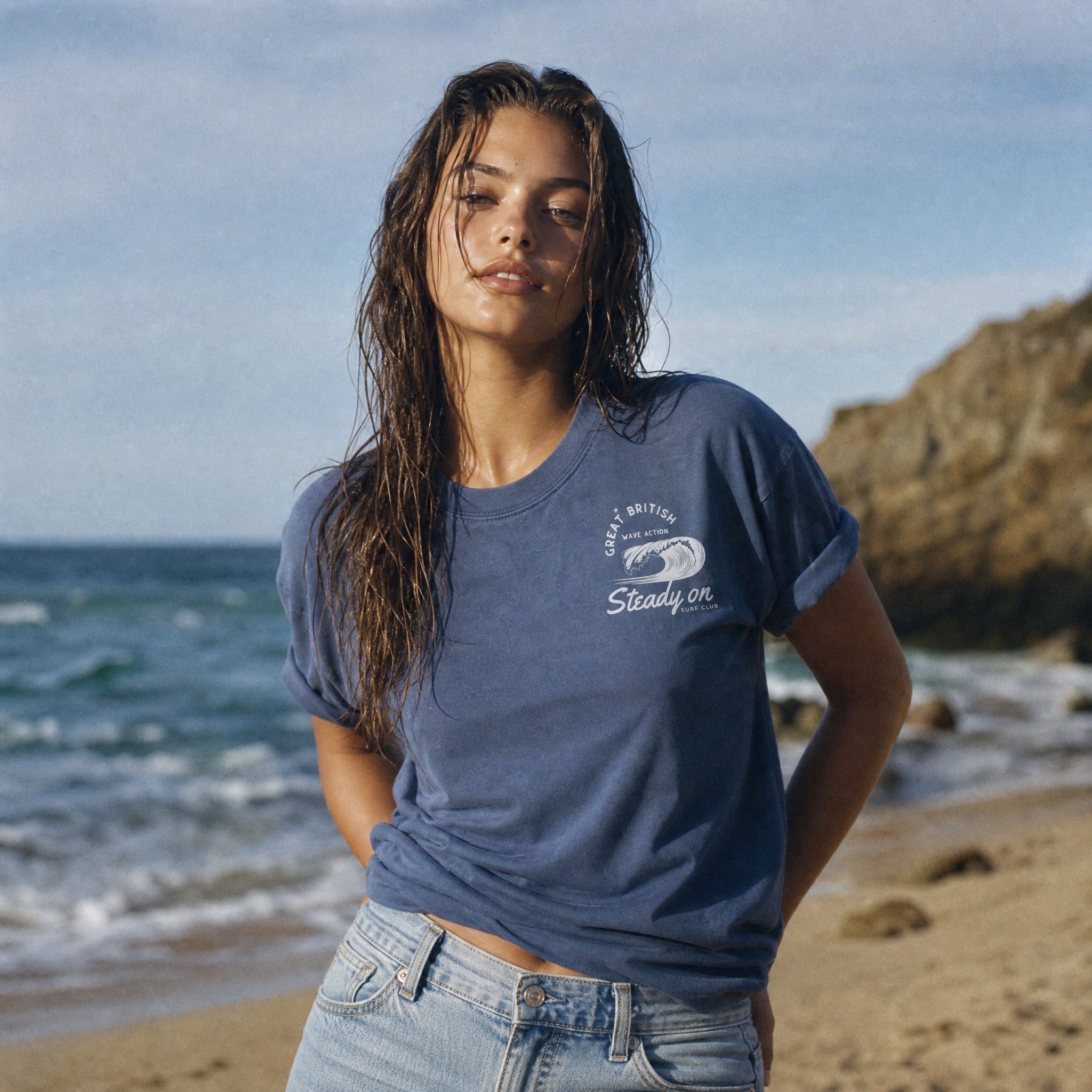 Jolly & Goode Women's Shirts S Women's Steady On Surf Club Tee Cheeky British Style