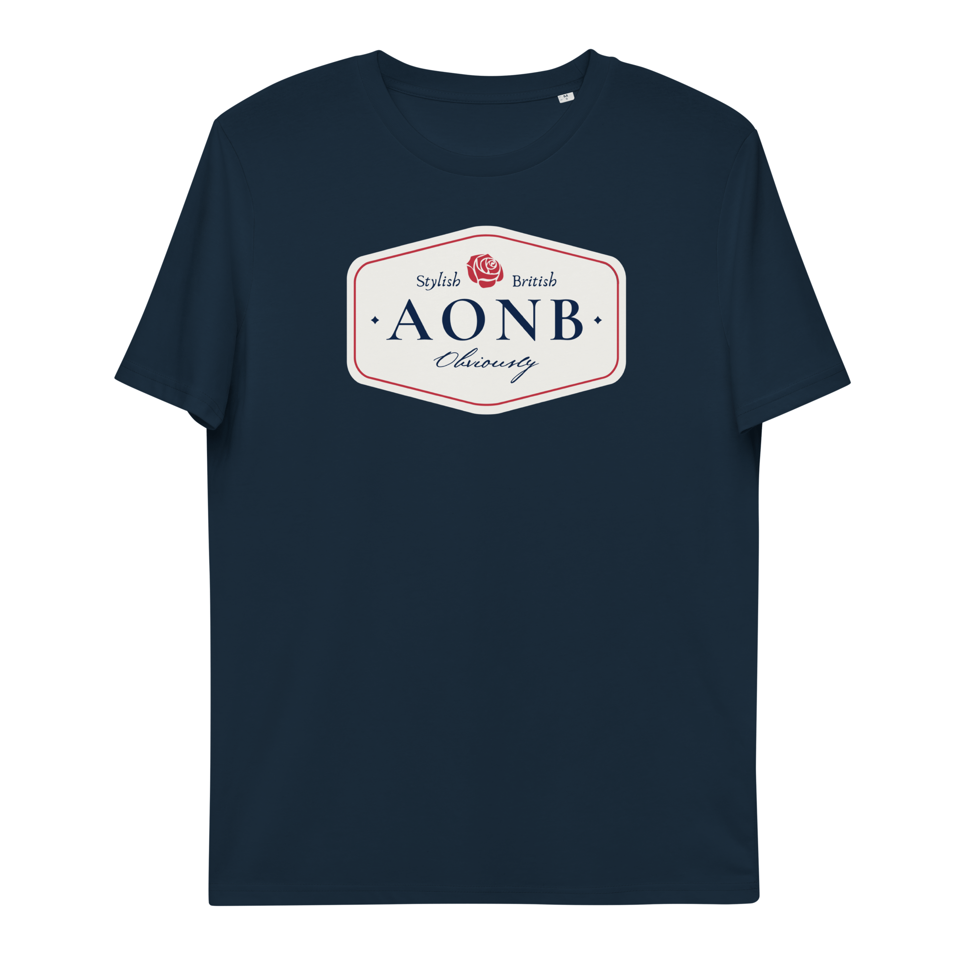 AONB T-shirt | Organic Cotton | Unisex Fit French Navy / S Shirts & Tops Jolly & Goode
