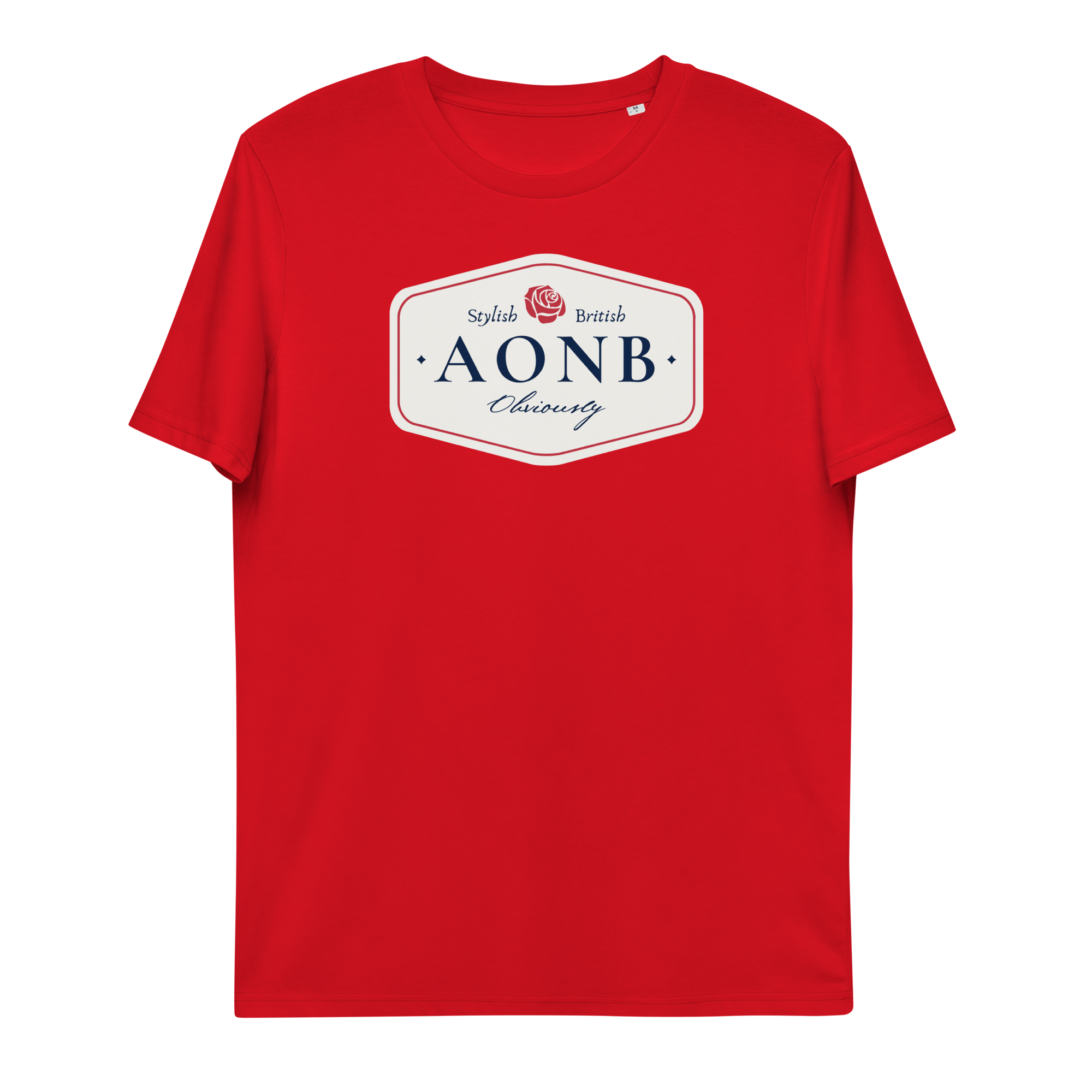 AONB T-shirt | Organic Cotton | Unisex Fit Red / S Shirts & Tops Jolly & Goode