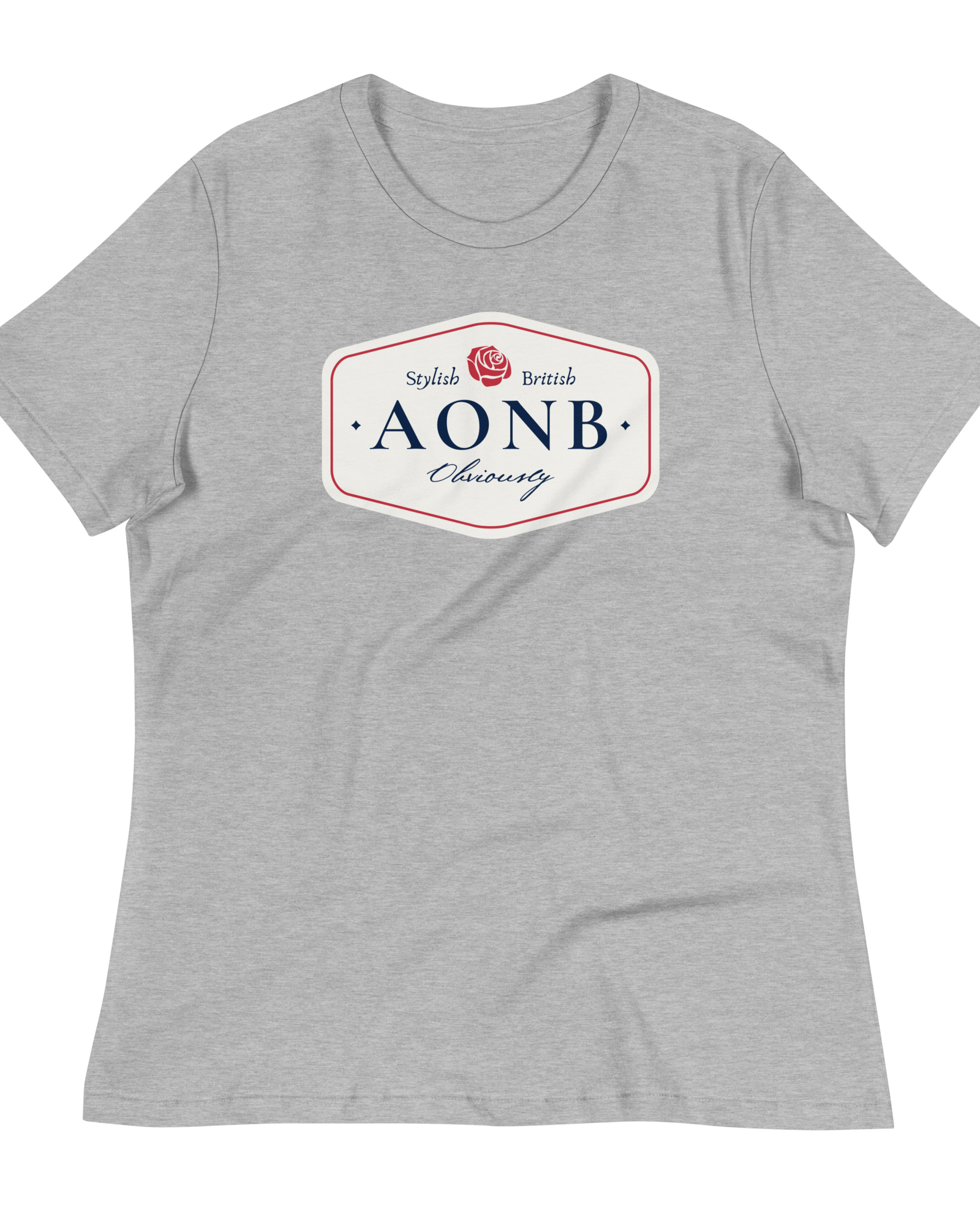 AONB Women's Relaxed T-Shirt | Area of Outstanding Natural Beauty Athletic Heather / S Shirts & Tops Jolly & Goode