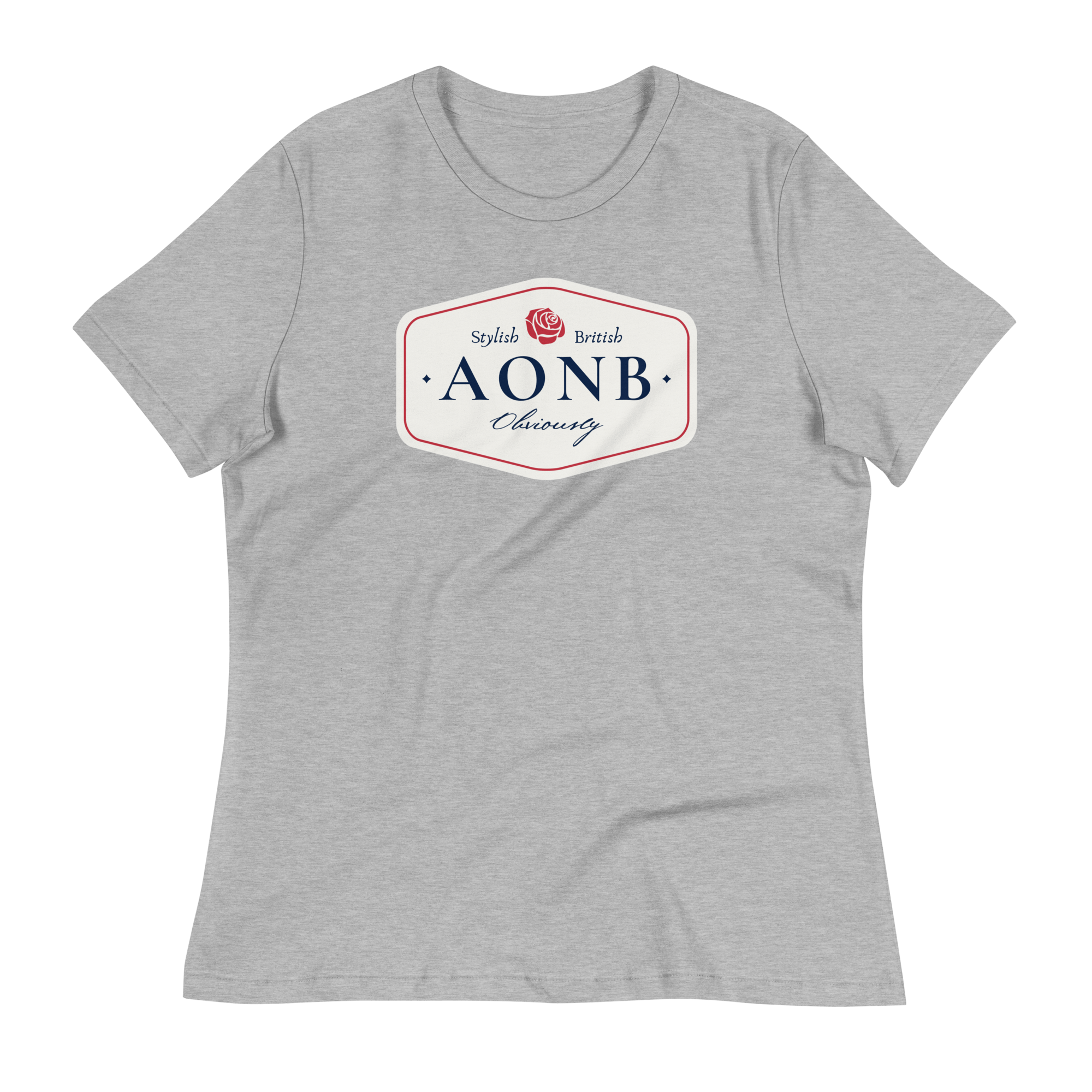 AONB Women's Relaxed T-Shirt | Area of Outstanding Natural Beauty Athletic Heather / S Shirts & Tops Jolly & Goode