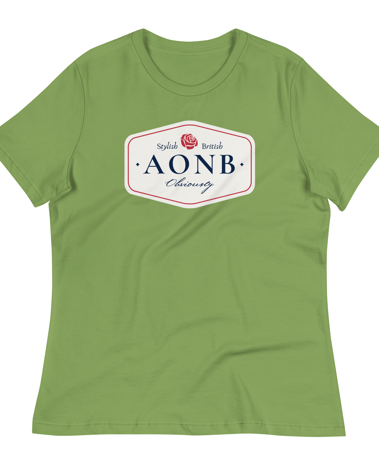 AONB Women's Relaxed T-Shirt | Area of Outstanding Natural Beauty Leaf / S Shirts & Tops Jolly & Goode