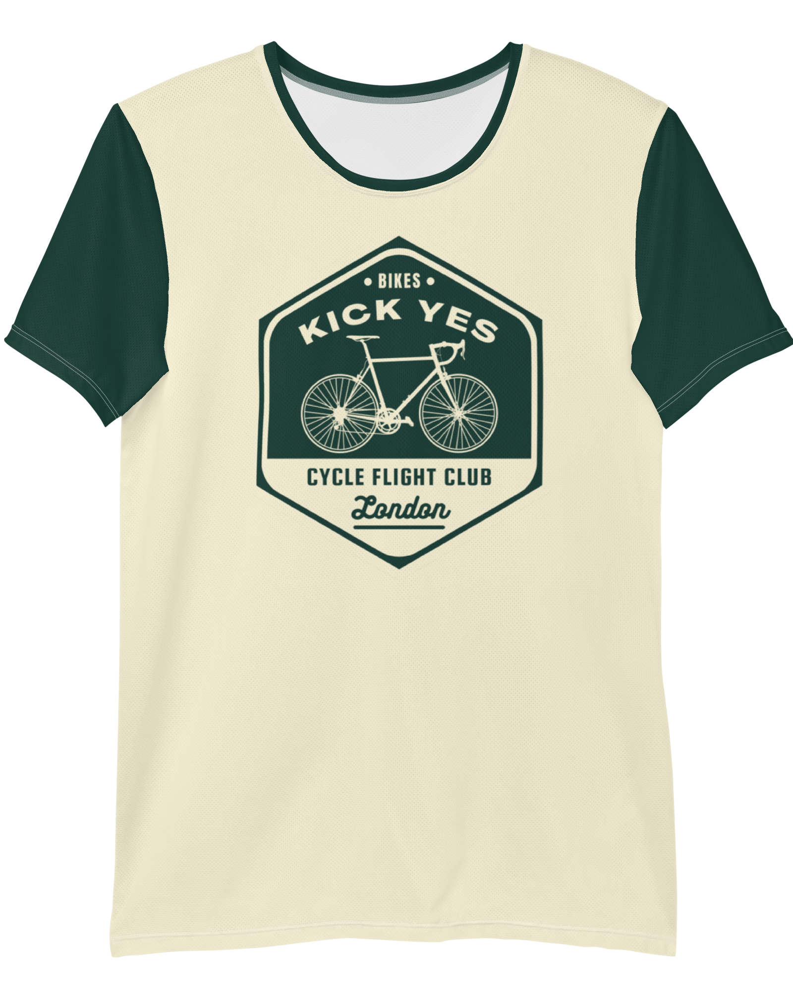 Bikes Kick Yes, Cycle Flight Club London Men's Athletic Shirt XS men's athletic shirts Jolly & Goode