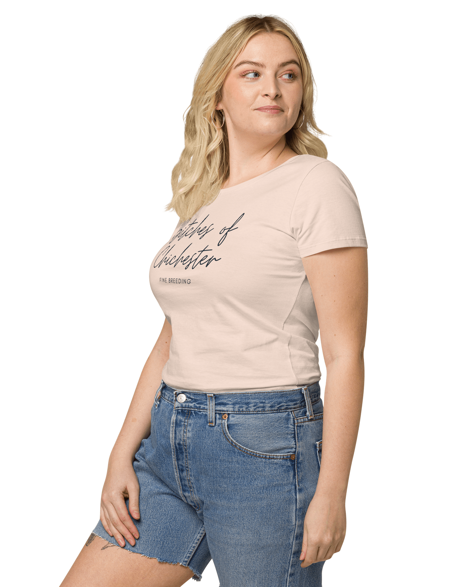 Bitches of Chichester | Women’s Organic T-shirt Creamy pink / S Shirts & Tops Jolly & Goode