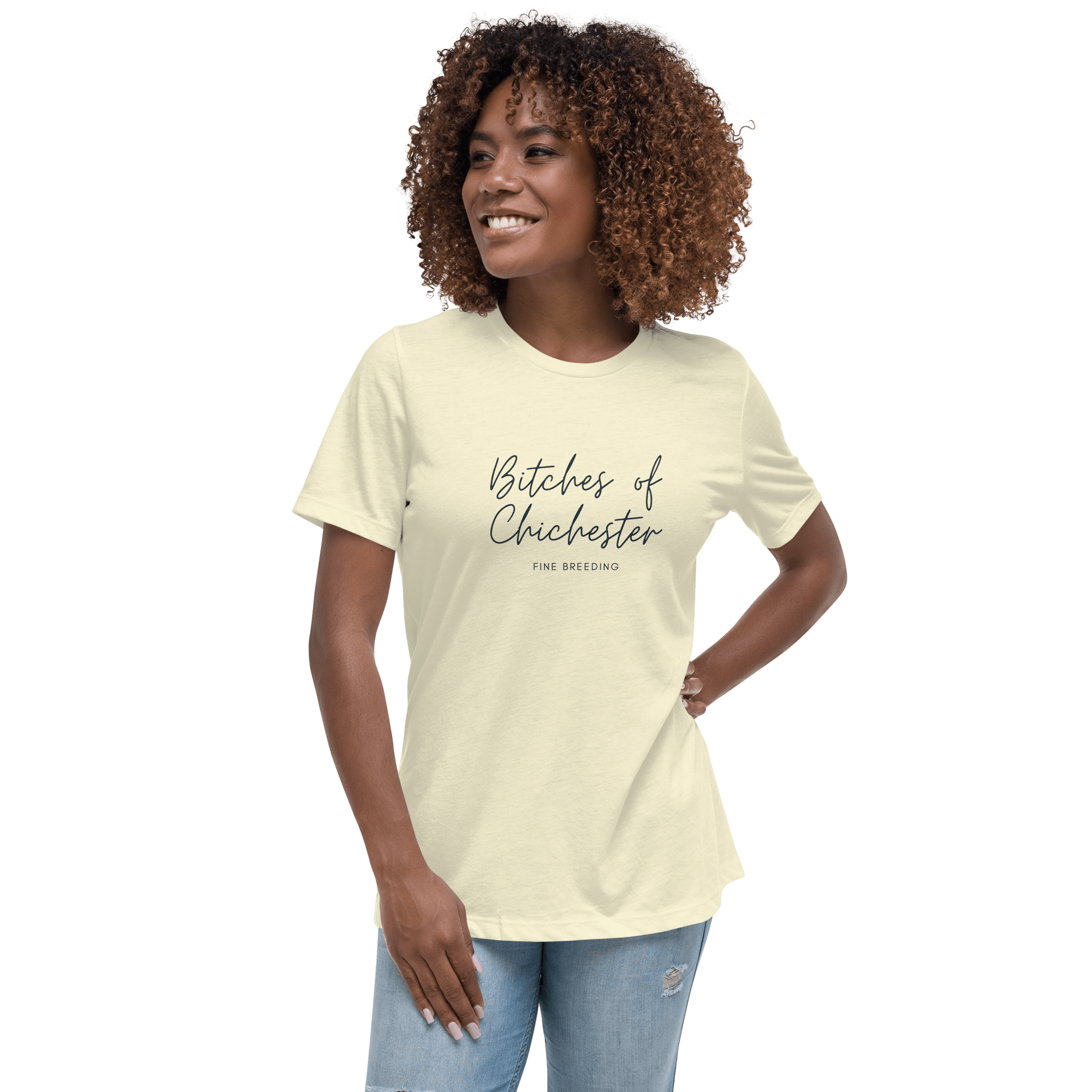 Bitches of Chichester | Women's Relaxed T-Shirt Citron / S Shirts & Tops Jolly & Goode