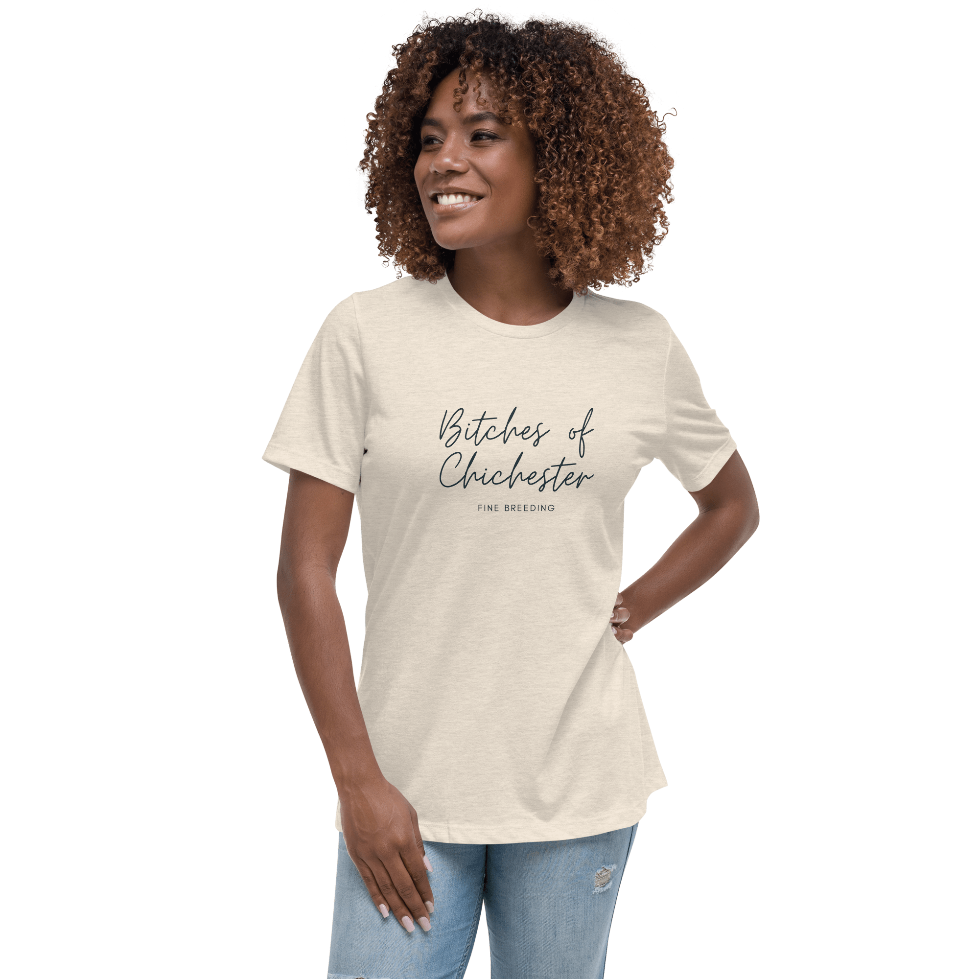 Bitches of Chichester | Women's Relaxed T-Shirt Heather Prism Natural / S Shirts & Tops Jolly & Goode