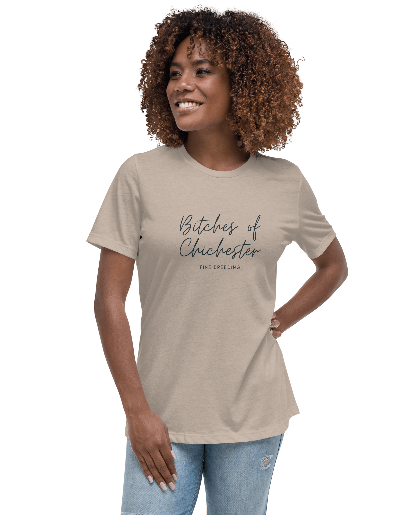 Bitches of Chichester | Women's Relaxed T-Shirt Heather Stone / S Shirts & Tops Jolly & Goode