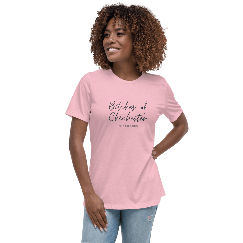 Bitches of Chichester | Women's Relaxed T-Shirt Pink / S Shirts & Tops Jolly & Goode