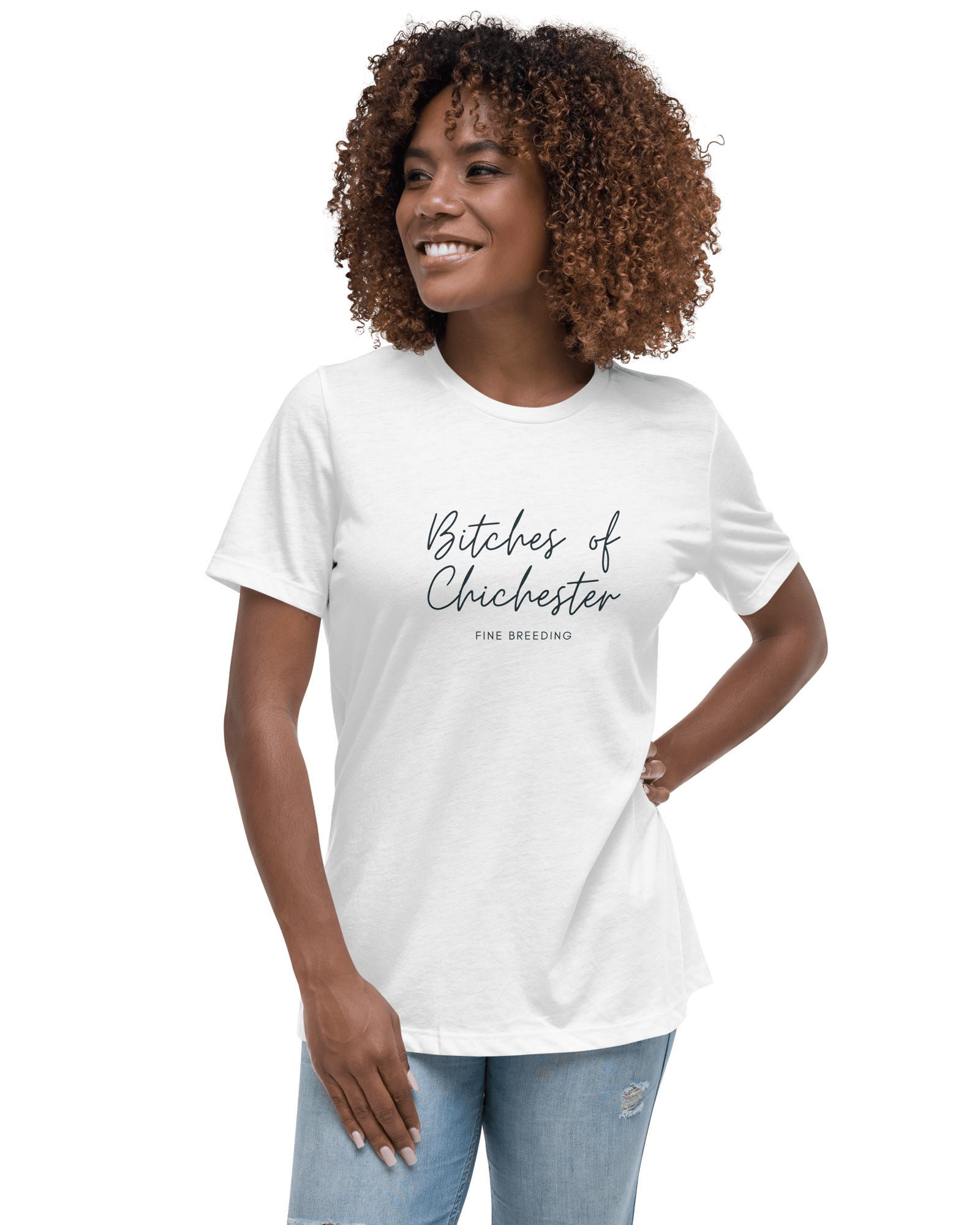 Bitches of Chichester | Women's Relaxed T-Shirt White / S Shirts & Tops Jolly & Goode