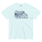 Brighton Airship T-shirt | Garment-Dyed Heavyweight Cotton Chambray / S Shirts & Tops Jolly & Goode