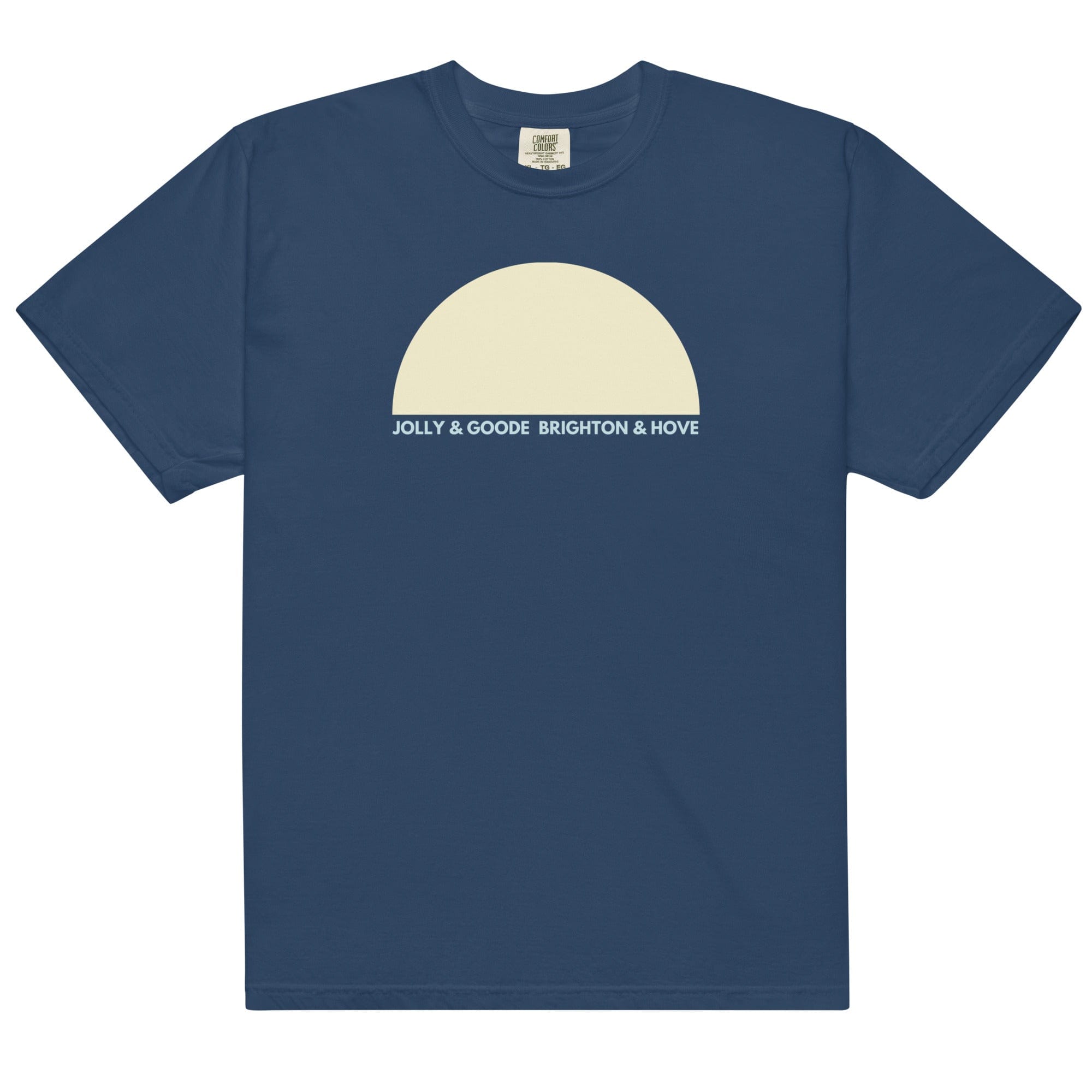 Brighton & Hove Sun | Garment-dyed Heavyweight T-shirt True Navy / S Shirts & Tops Jolly & Goode