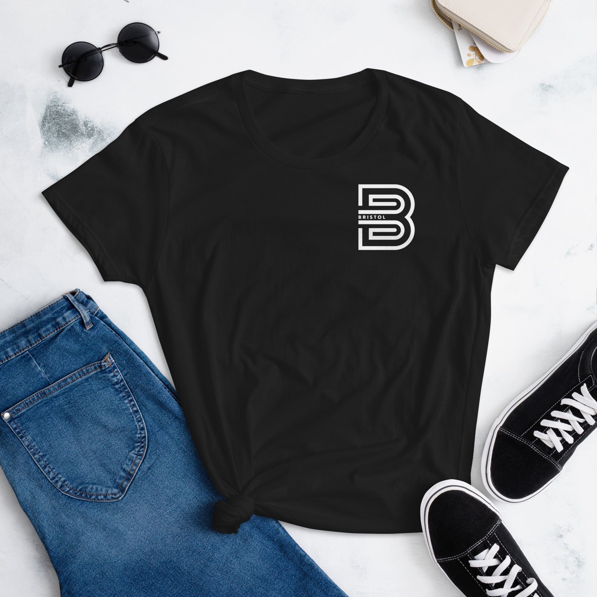 Bristol B Women's T-shirt Black / S Shirts & Tops Jolly & Goode