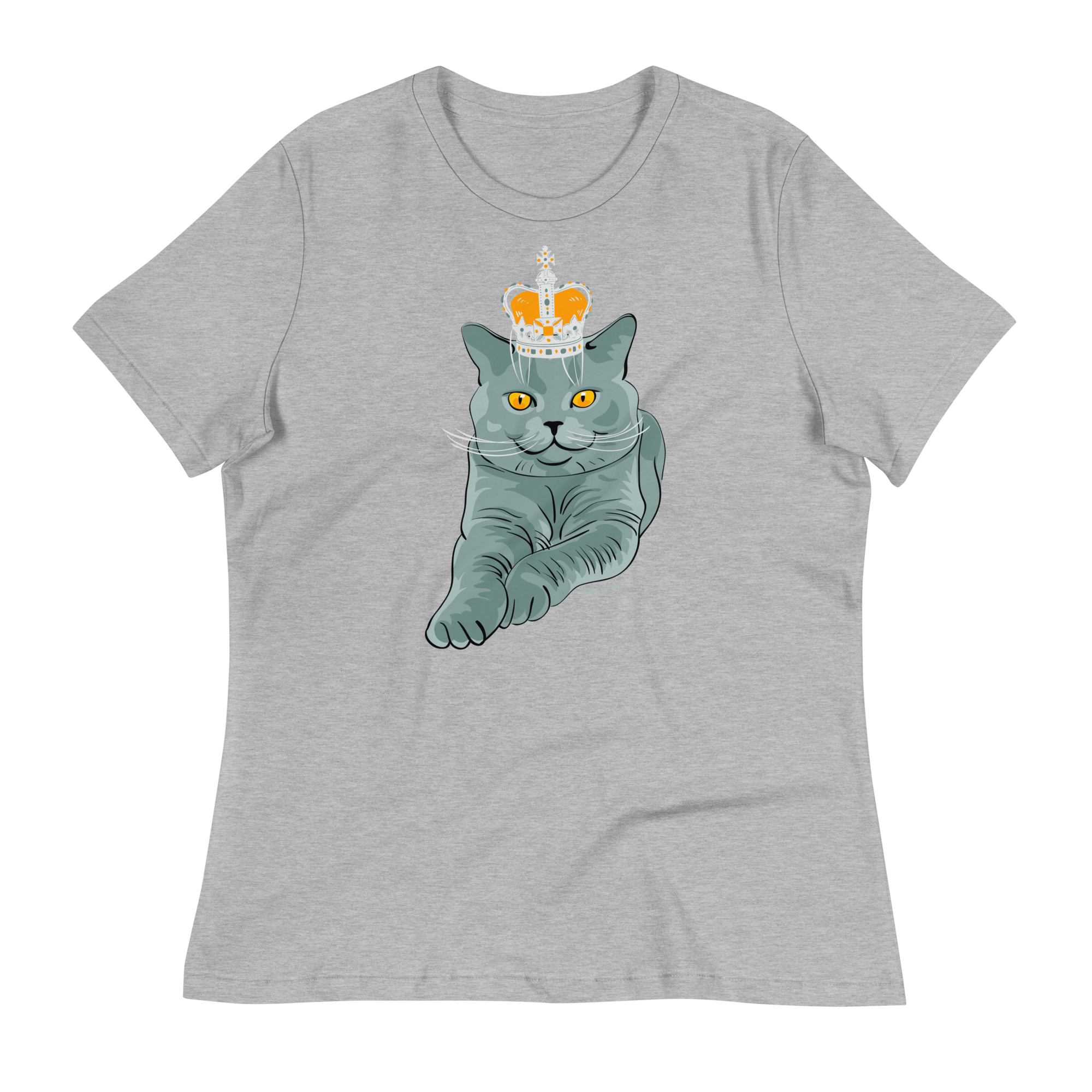 British Blue Women's Relaxed T-Shirt Athletic Heather / S Shirts & Tops Jolly & Goode