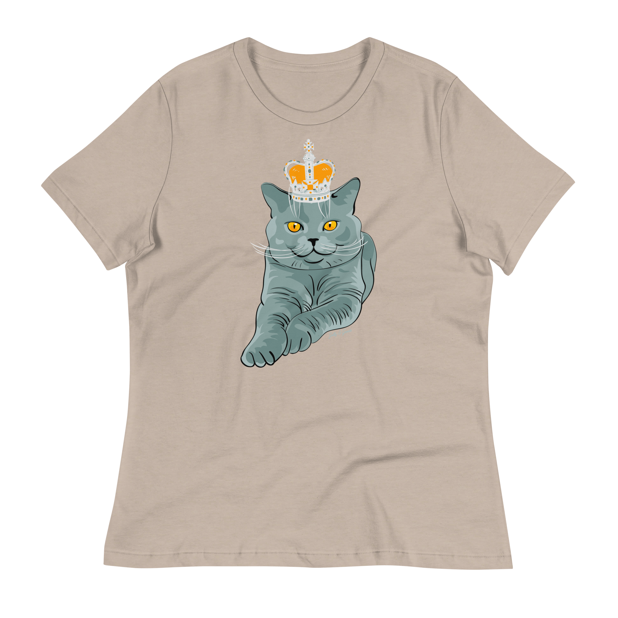 British Blue Women's Relaxed T-Shirt Heather Stone / S Shirts & Tops Jolly & Goode