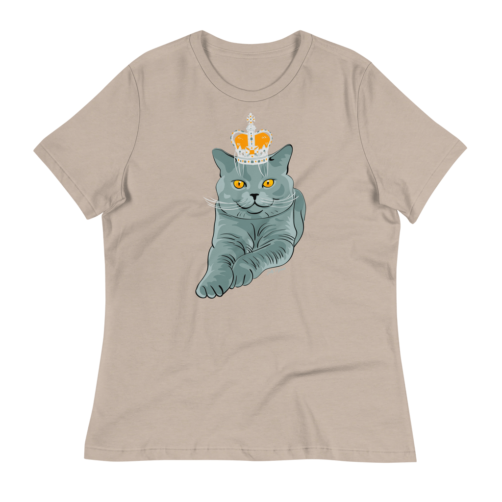 British Blue Women's Relaxed T-Shirt Heather Stone / S Shirts & Tops Jolly & Goode