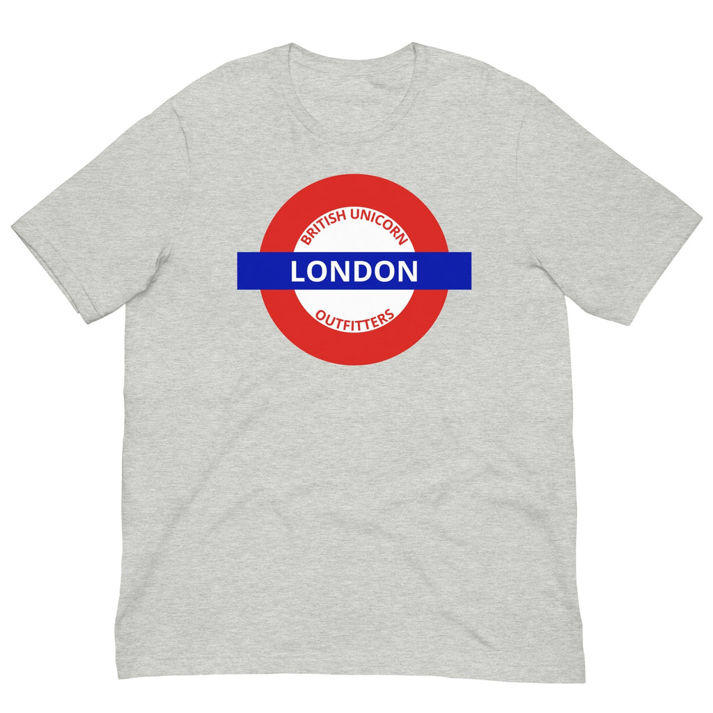 British Unicorn Outfitters London Roundel T-shirt | Unisex Athletic Heather / S Shirts & Tops Jolly & Goode