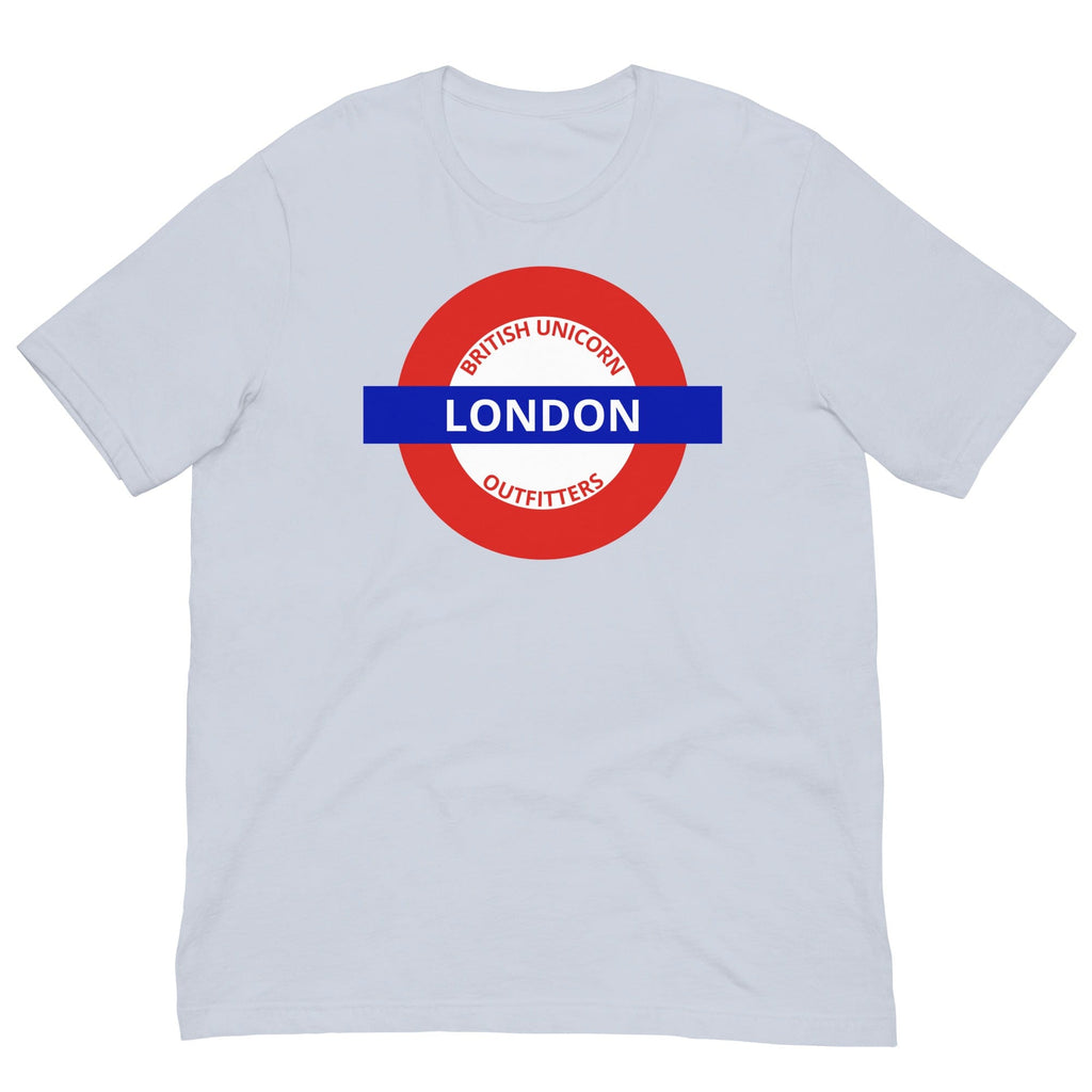 British Unicorn Outfitters London Roundel T-shirt | Unisex Light Blue / S Shirts & Tops Jolly & Goode