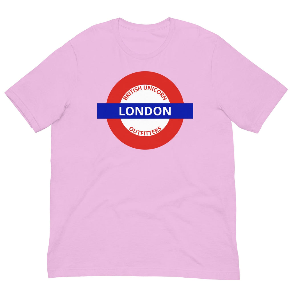 British Unicorn Outfitters London Roundel T-shirt | Unisex Lilac / S Shirts & Tops Jolly & Goode