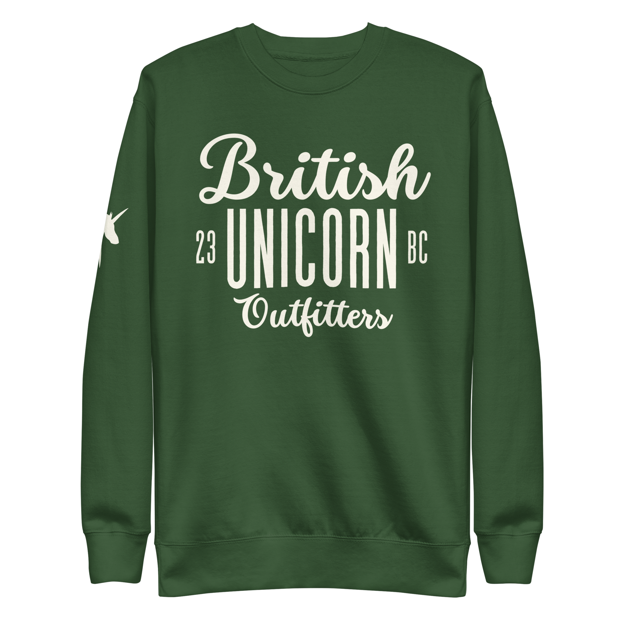 British Unicorn Outfitters Sweatshirt | Unisex Forest Green / S Sweatshirt Jolly & Goode