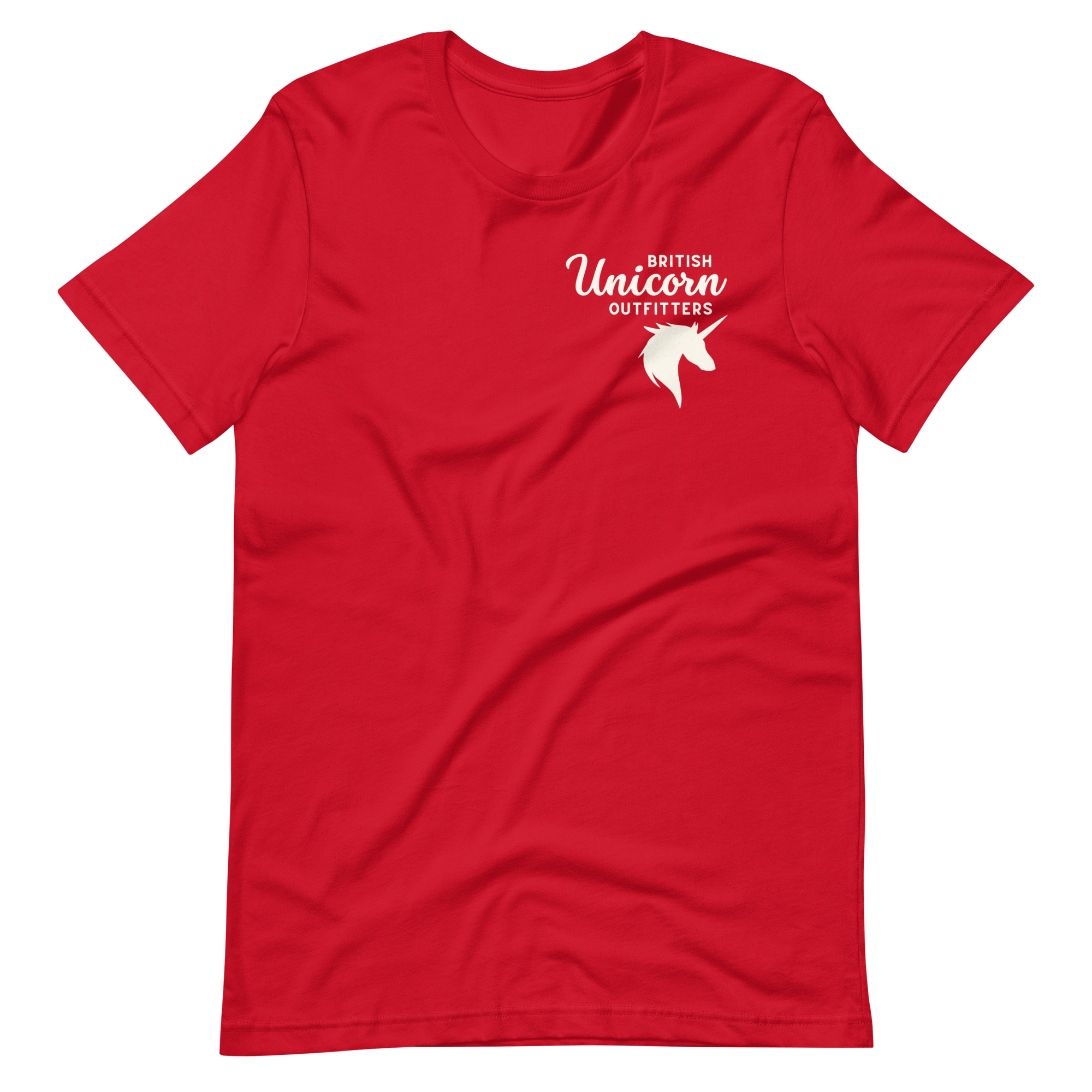 British Unicorn Outfitters T-shirt | Left Chest Red / S Shirts & Tops Jolly & Goode