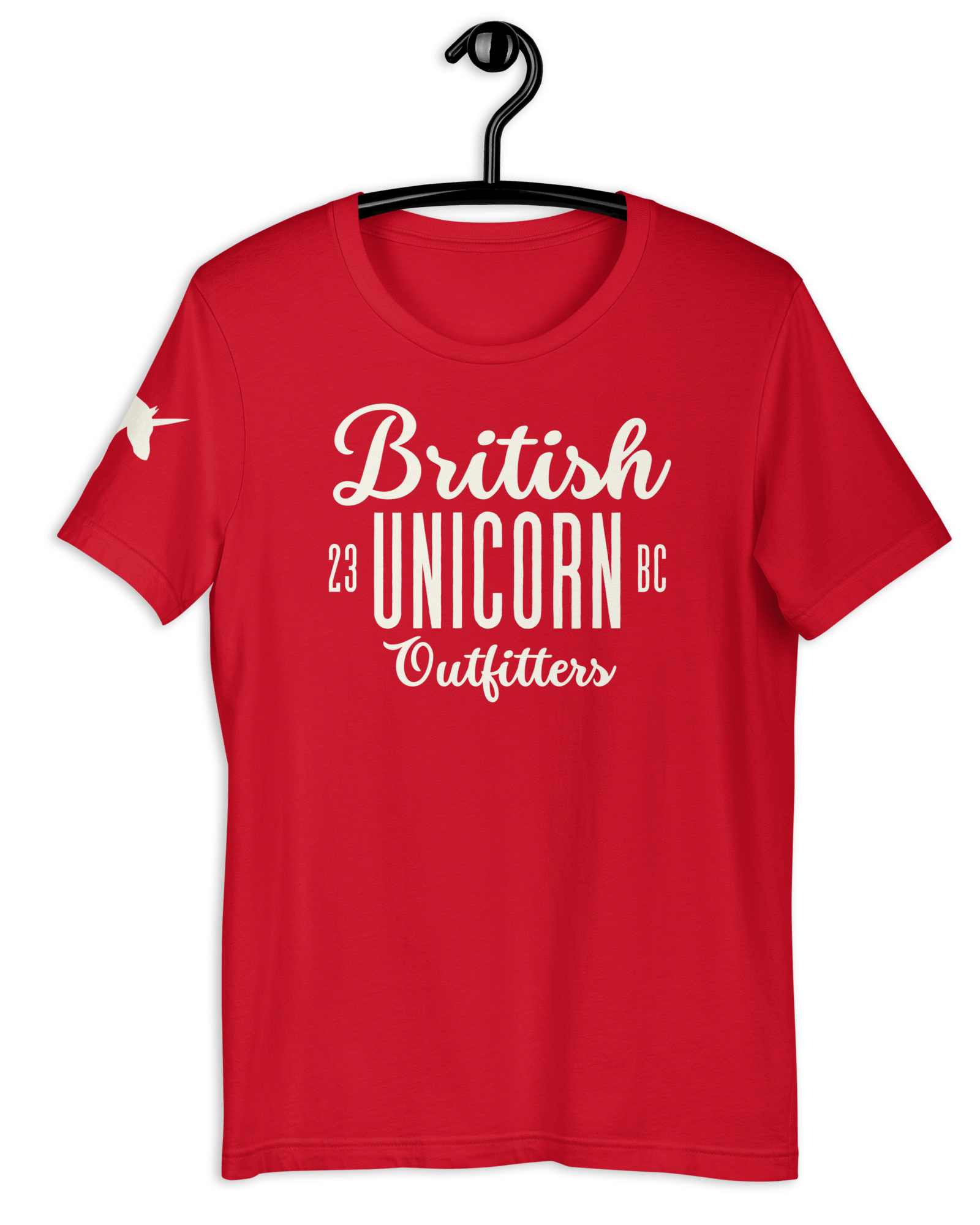 British Unicorn Outfitters T-shirt | Sleeve | Unisex Red / S Shirts & Tops Jolly & Goode