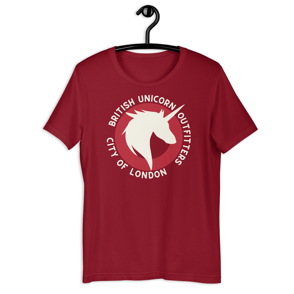 British Unicorn Outfitters T-shirt | Unisex Cardinal / S Shirts & Tops Jolly & Goode