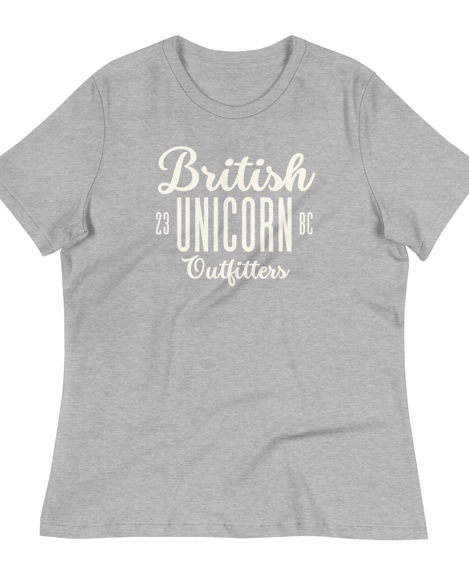 British Unicorn Outfitters Women's Relaxed T-Shirt Athletic Heather / S Shirts & Tops Jolly & Goode