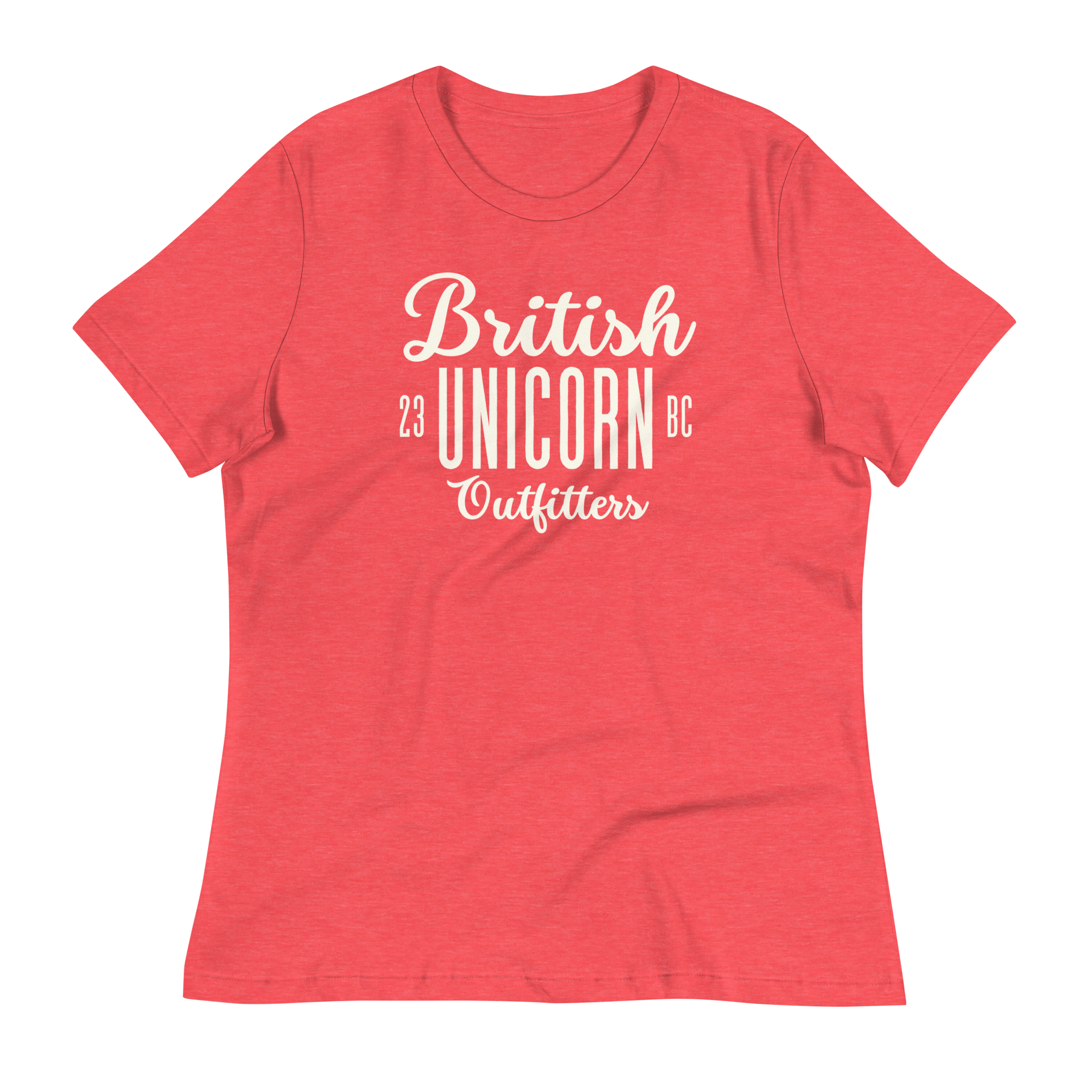 British Unicorn Outfitters Women's Relaxed T-Shirt Heather Red / S Shirts & Tops Jolly & Goode