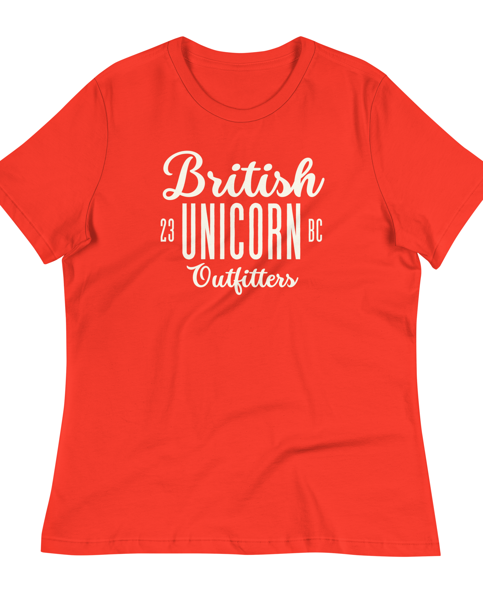 British Unicorn Outfitters Women's Relaxed T-Shirt Poppy / S Shirts & Tops Jolly & Goode