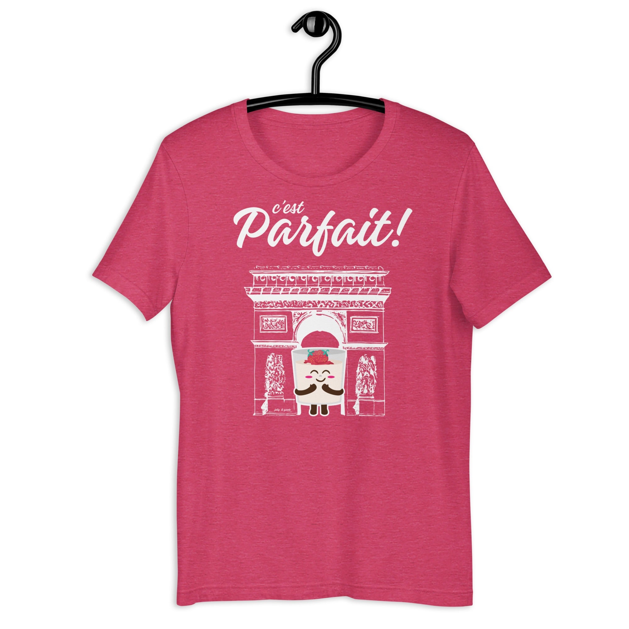 C'est Parfait! T-shirt | Parfait Arch Heather Raspberry / S Shirts & Tops Jolly & Goode