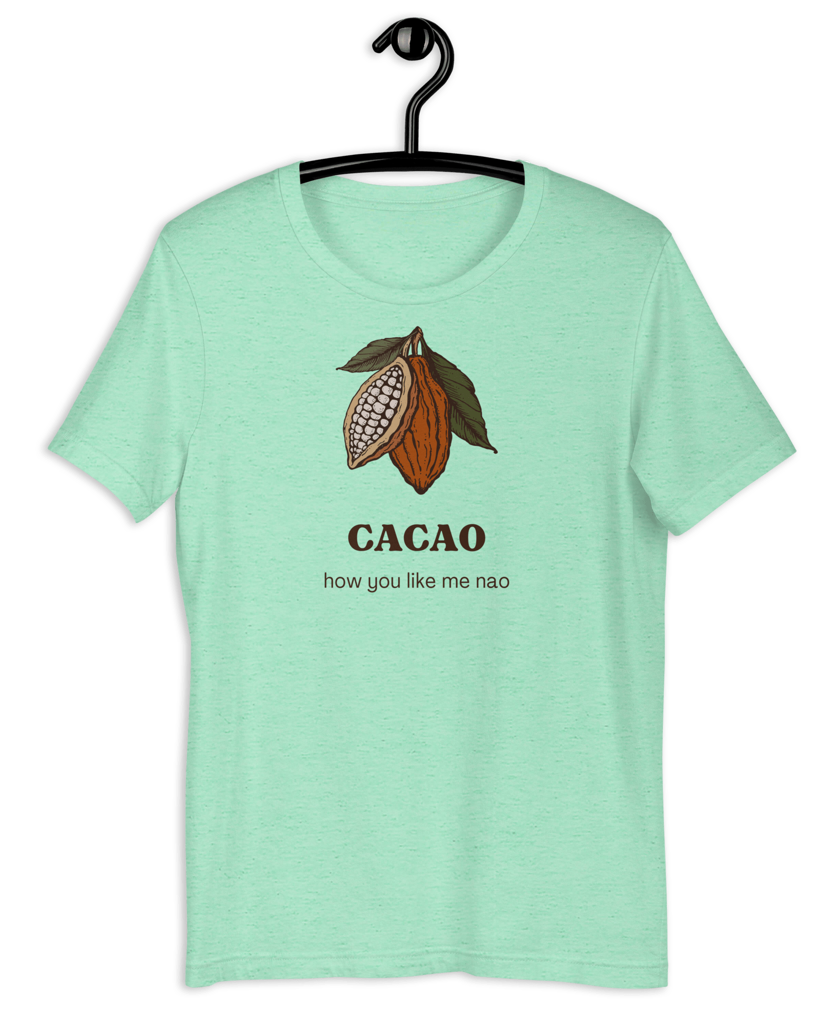 Cacao How You Like Me Nao T-shirt Heather Mint / S Shirts & Tops Jolly & Goode