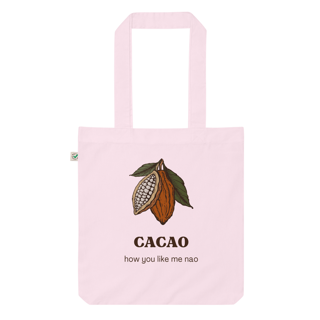 Cacao How You Like Me Nao Tote Bag | Organic Candy Pink Tote Bag Jolly & Goode