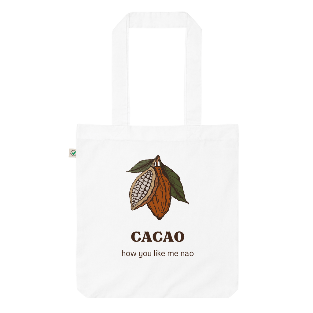 Cacao How You Like Me Nao Tote Bag | Organic White Tote Bag Jolly & Goode