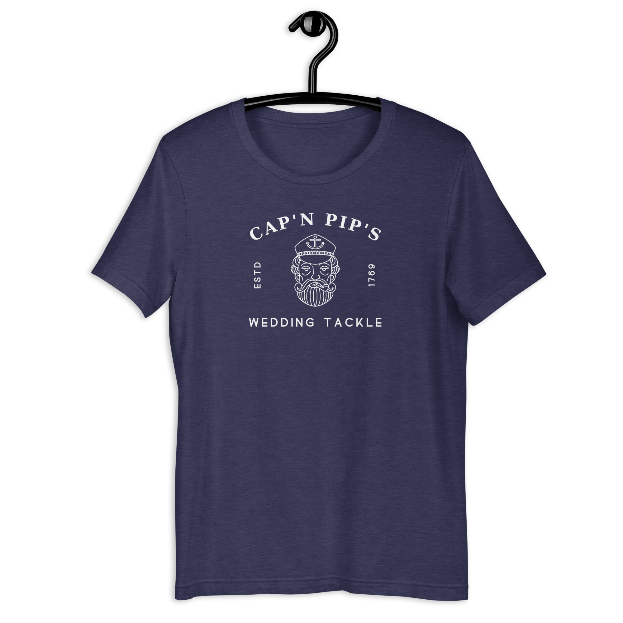 Cap'n Pip's Wedding Tackle T-shirt Heather Midnight Navy / S Shirts & Tops Jolly & Goode