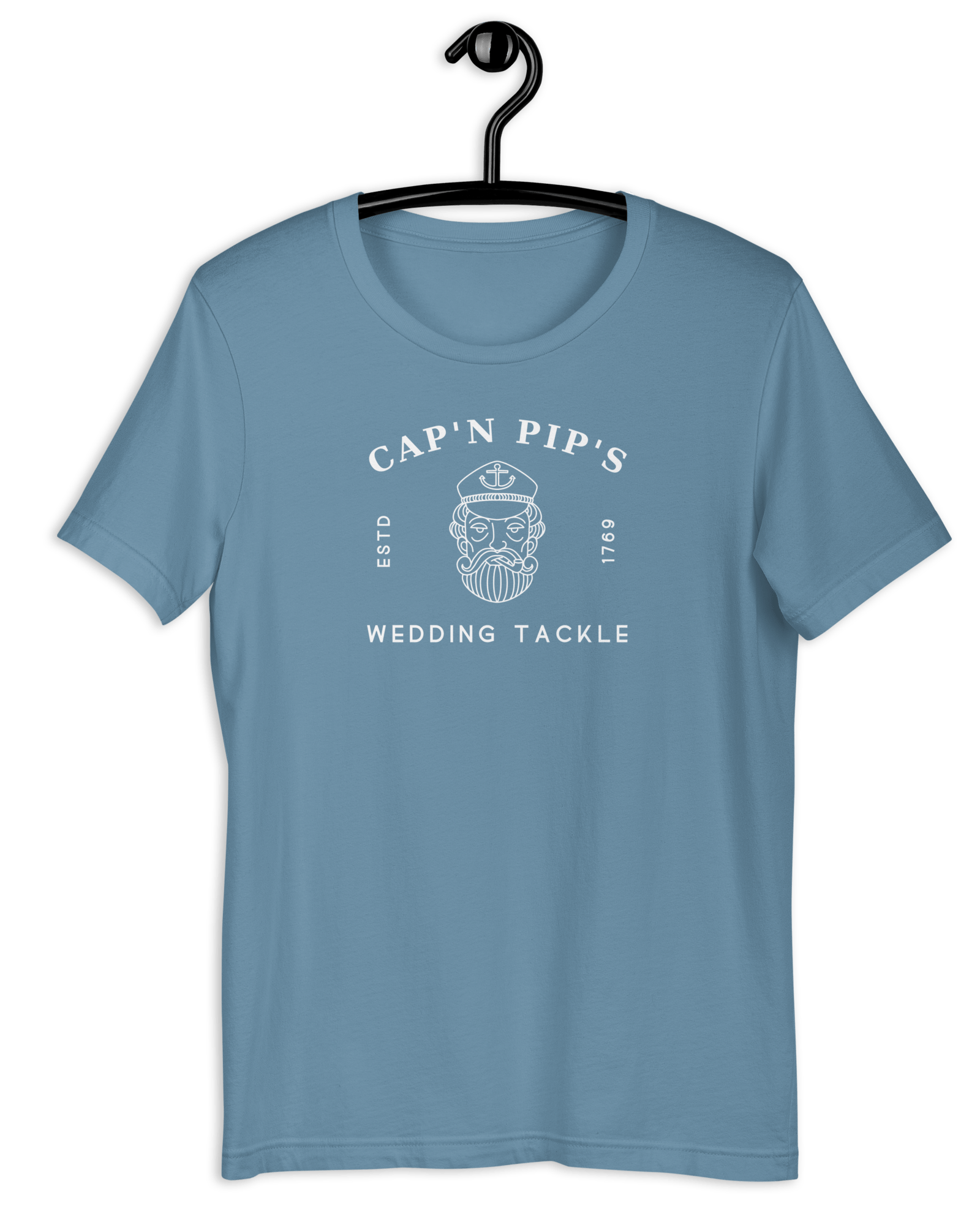 Cap'n Pip's Wedding Tackle T-shirt Steel Blue / S Shirts & Tops Jolly & Goode