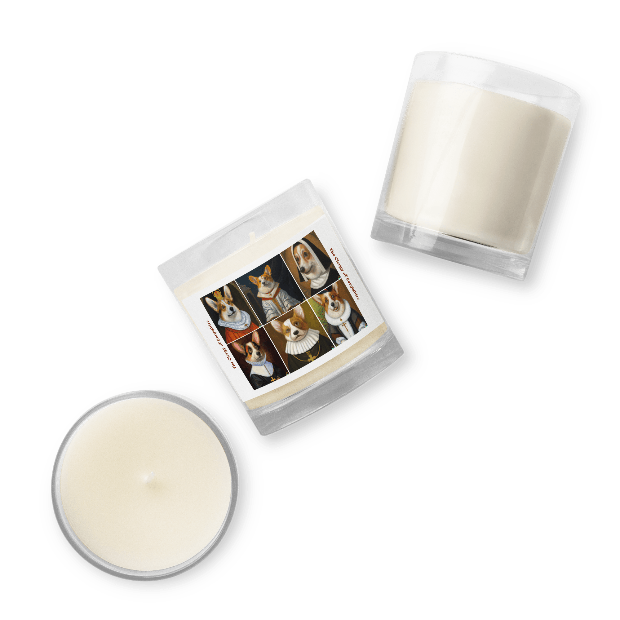 Clergy of Corgishire Glass Jar Candle Jolly & Goode